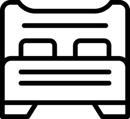 Sleep bedroom icon outline vector. Insomnia disorder. Stress time