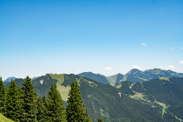 Naklejka premium Mangfallgebirge Voralpen Tegernsee Bayern an herrlichem Sommertag