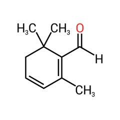 chemical structure of Safranal (C10H14O)