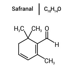 chemical structure of Safranal (C10H14O)