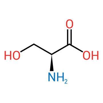 chemical structure of Serine (C3H7NO3)