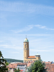 Fototapeta premium St.-Otto-Kirche Bamberg mit Blick auf die historische Altstadt