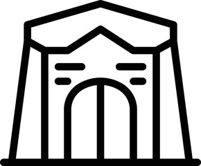 Luxury tent icon outline vector. Outdoor forest. Recreation furniture