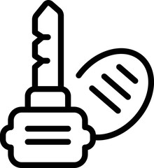 New home key icon outline vector. Element surface. Interior house