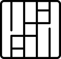 Wood tile icon outline vector. Surface element. House material