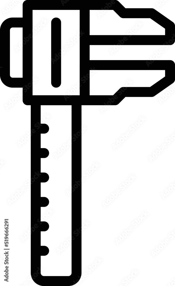 Aufkleber measurement tool icon outline vector. work maker. making process