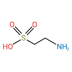 chemical structure of Taurine (C2H7NO3S)
