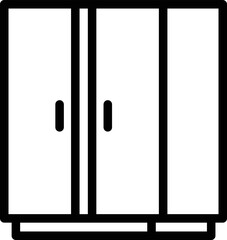 Wood wardrobe icon outline vector. Work factory. Process plant