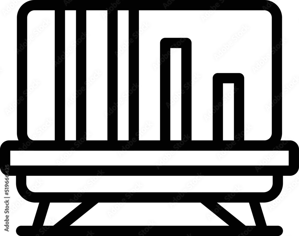 Poster armchair sofa icon outline vector. work maker. factory process