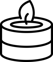 Small candle icon outline vector. Class craft. Create decorate