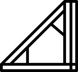Roof construction icon outline vector. Repair house. Worker top