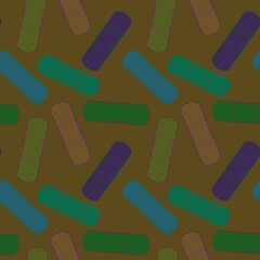 Medicine plaster seamless cartoon patch pattern for clothes print and wrapping paper and drugstore and kids