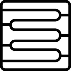 Heat floor icon outline vector. Wood tile. Home interior