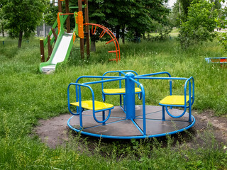 Children's playground near a residential building