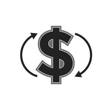Money Sign, Dollar Sign, Dollar Vector, Economy Vector, Money Cycle Vector Illustration Background
