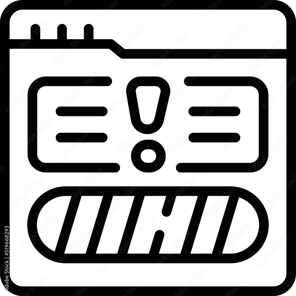 Poster web lost connection icon outline vector. page plug. site socket