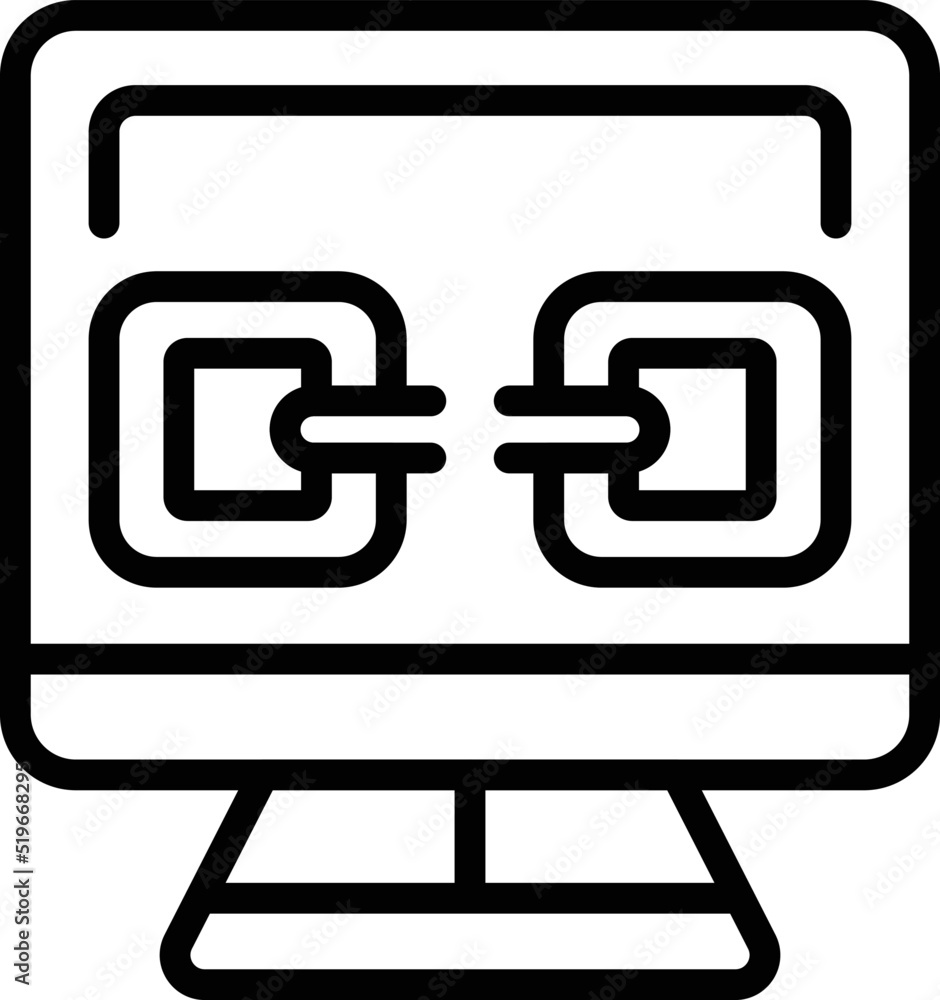 Poster computer lost connection icon outline vector. internet error. connect available