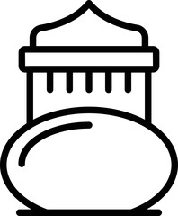 National architecture icon outline vector. Culture national. People sky