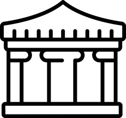 Temple icon outline vector. Myanmar day. Culture grass