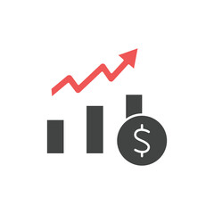 Money Increase icons  symbol vector elements for infographic web