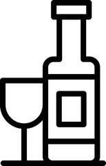 Montenegro wine bottle icon outline vector. Architecture travel. Attraction europe