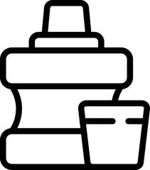 Tooth liquid icon outline vector. Gem diamond. Magic stone