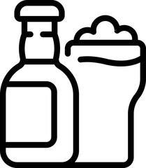 City beer icon outline vector. German festival. Building city