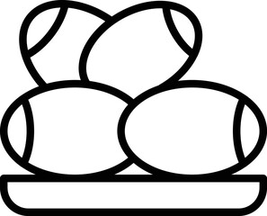 Natural food icon outline vector. Date fruit. Sweet dry