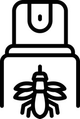 Insect spray icon outline vector. Pest control. Anti bug