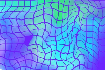 abstract 3D Matrix Space movement Grid in motion, futuristic concept space time design background in holographic colors