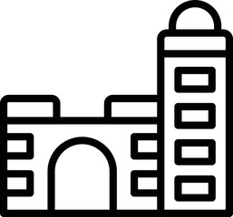 City casablanca icon outline vector. Africa travel. Landmark monument