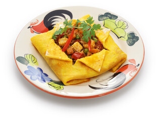 Thai stuffed omelet ( Kai Yat Sai )