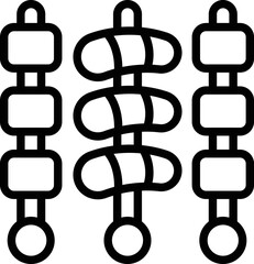 Japan bbq icon outline vector. Food sushi. Roll rice