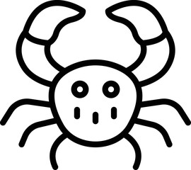 Food crab icon outline vector. Japan food. Chinese tempura