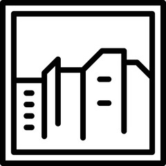 City screenshot icon outline vector. Camera zoom. Cell mobile