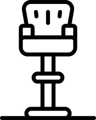 Bar stool icon outline vector. Modern chair. Cafe seat
