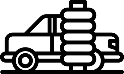 Auto cleaner icon outline vector. Car wash pressure. Foam clean