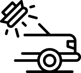 Pressure cleaning icon outline vector. Car wash. Clean foam