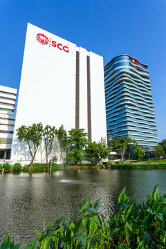 Bangkok, Thailand - February 19, 2018:  Head office of The Siam Cement Public Company Limited SCG the largest and oldest cement and building mate
Head Office Headquarters Bangkok Thailand Thai Company