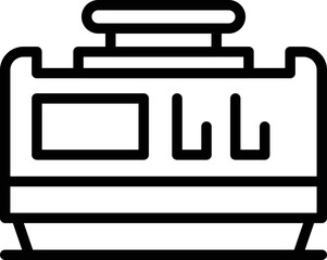 Generator voltage icon outline vector. Electric engine. Motor backup