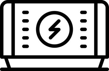 Industrial generator icon outline vector. Electric engine. Mobile equipment