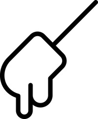 Hot cheese fondue icon outline vector. Fork chocolate. Fondu cooking