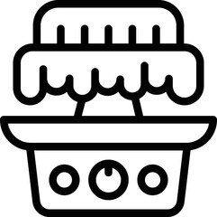 Cocoa fountain icon outline vector. Chocolate fondue. Machine food