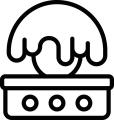 Fondue ball icon outline vector. Fountain chocolate. Melt food