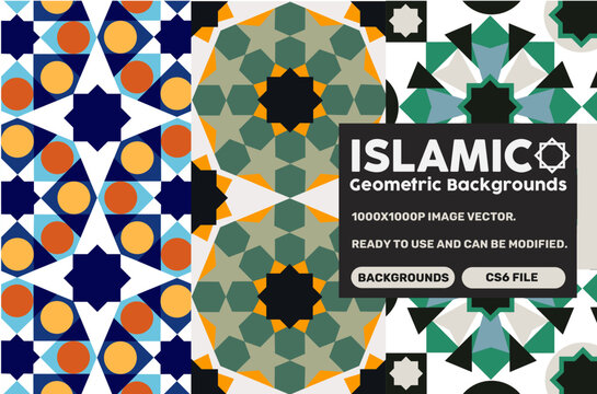 3 Vector  Models of Arabian Art Tiles / Illustrator Cs6
