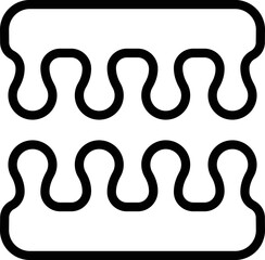 Pedicure sponge tool icon outline vector. Studio care. Art nail