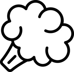 Diet broccoli icon outline vector. Run program. Calorie counter