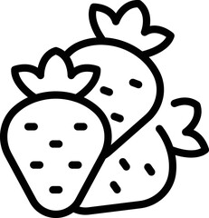 Strawberry fruit icon outline vector. Paleo diet. Vegan food