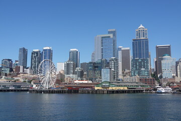 Fototapeta na wymiar Seattle-Bainbridge Ferry - Seattle, Washington