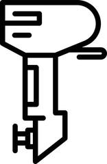 Outboard motor icon outline vector. Engine boat. Art fishing